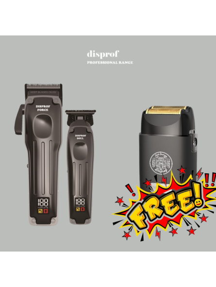 Combo Clipper Force, Trimmer Soul + Afeitadora Disprof