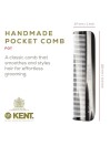Kent Pocket Grooming Comb. Fine Hair. 112mm
