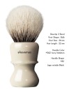 Shavemac Shaving Brush Silvertip 2-Band 52mm Ivory