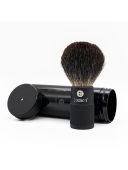 Epsilon Black Travel Tube Shaving Brush