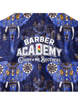 Capa de Corte Barber Academy Azul Brosh