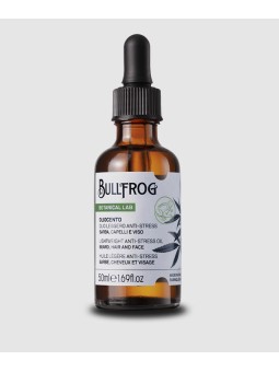 Aceite Ligero Barba, Rostro & Cabello Antiestrés Bullfrog 50ml