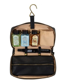 Neceser de Viaje Cuero Negro Brosh
