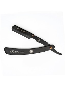 Navaja Barbero Acero Inoxidable Negra Parker PTABK