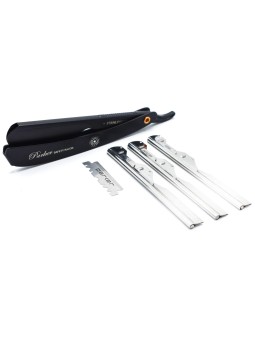 Parker Straight Razor Push Type Metal Black
