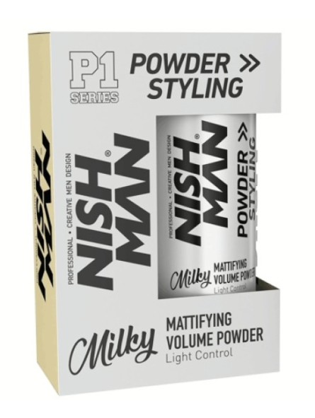 Polvos de Textura Mate Volumen Light Extra Fuerte P1 Milky Nishman 20gr