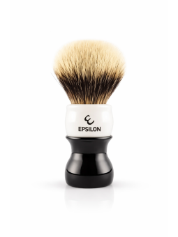 Epsilon Two Band Badger Shaving Brush Black & White 55/26mm