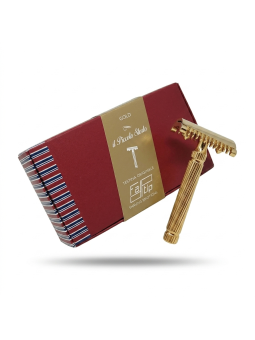 Fatip Piccolo Gold Slant Close Open Double Edge Safety Razor