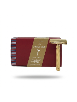 Fatip Piccolo Gold Slant Close Comb Double Edge Safety Razor