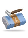 Fatip Zebrano Wood Double Edge Safety Razor Open Comb
