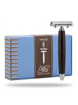 Fatip Wenghé Wood Double Edge Safety Razor Open Comb