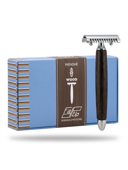 Fatip Wenghé Wood Double Edge Safety Razor Open Comb