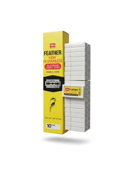 200 Hojas de Doble Filo Feather New Hi-Stainless