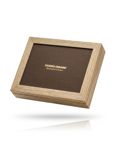 Caja Vacía para 7 Navajas Madera de Roble Tapa Cristal Thier