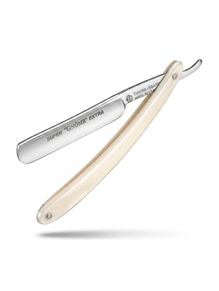 Thiers Issard 3/8 Straight Razor Super Gnome White Plastic
