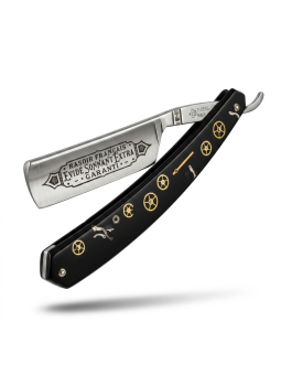 Thiers Issard Straight Razor 6/8 1196 Inlay Sonnat Extra Black Mecanism