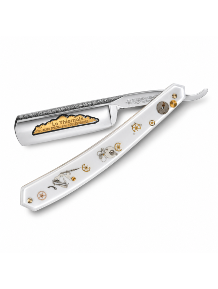 Navaja 6/8 Thiers Issard Spartacus Mango Oro Mecanismo Blanc