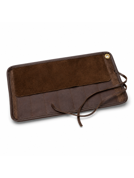 Thiers Issard 7 Straight Razors Brown Carry Roll