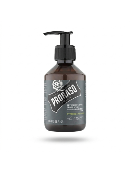 Proraso Cypress and Vetiver Beard Shampoo 200ml.
