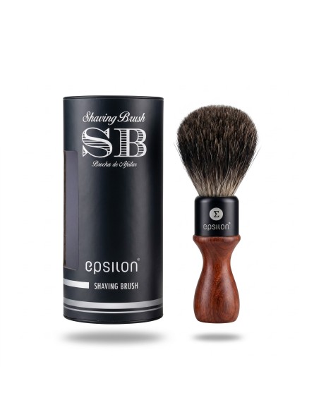 Epsilon Black Badger Shaving Brush African Blackwood 50/21mm