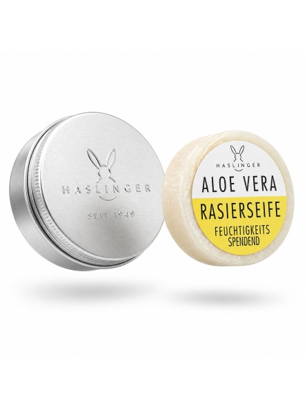 Jabón Afeitar Haslinger Aloe Vera con Jabonera 60gr
