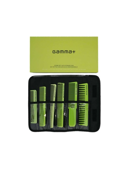Juego de Peines con Estuche Verdes Gamma Piu