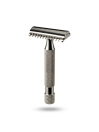 Above The Tie Slant Titanium Safety Razor Open Comb Classic Finish