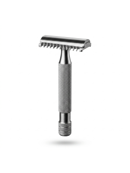 Above The Tie Slant Stainless Steel Safety Razor Open Comb MIrror Polish Finish