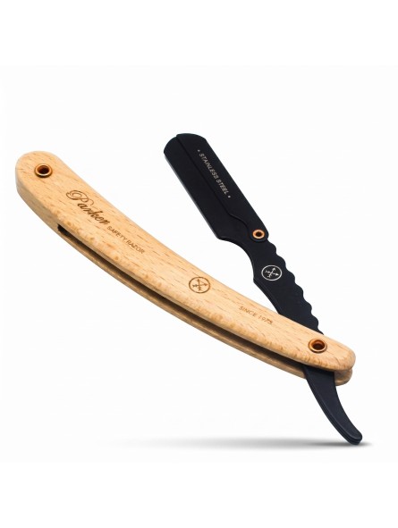 Navaja Barbero Acero Inoxidable Parker SRP Madera