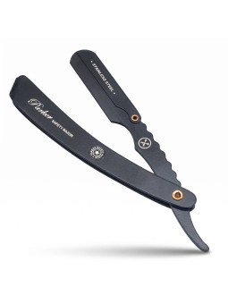 Navaja Barbero Acero Inoxidable Parker SRXBLK Negra