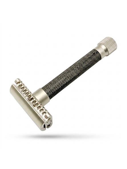 Parker Adjustable Safety Razor Open Comb - Satin Graphite