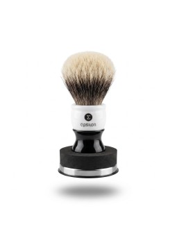 Epsilon Two Band Badger Shaving Brush Black & White 52/26mm