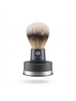 Epsilon Synthetic Shaving Brush Metallic Black Handle 48/24mm