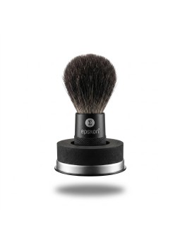Epsilon Black Badger Shaving Brush Metallic Black Handle 52/22mm