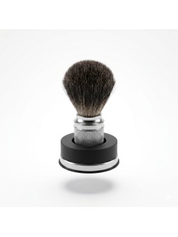 Brocha Afeitar Tejón Negro Epsilon Mango Metálico Plata 50/24mm