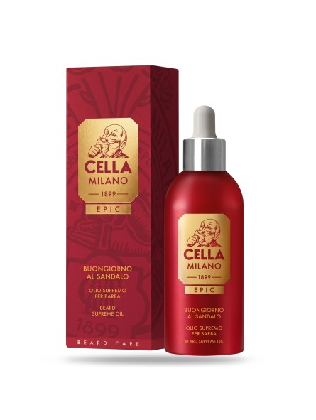 Cella Milano Epic Riserva Fresh Beard Oil with Sandalwood 50ml