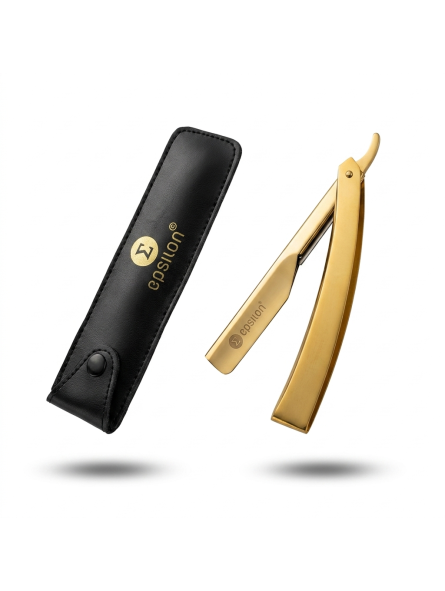 Epsilon Sand Gold Shaving Razor Leather pouch