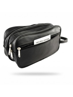 Neceser de Viaje Cuero Negro S Epsilon