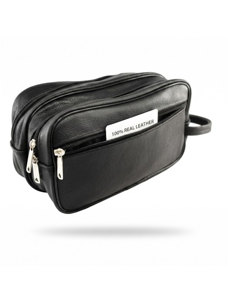 Neceser de Viaje Cuero Negro S Epsilon