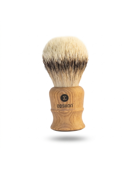 Brocha Afeitar Tejón Punta Plata Epsilon Madera 54/26mm