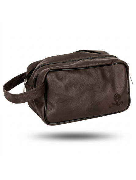 Neceser de Viaje Cuero Marrón Epsilon