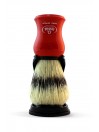 Brocha Afeitar Cerda Omega Rojo con Soporte