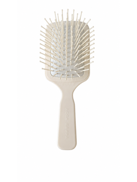 Acca Kappa Moda Beige Mini Paddle Brush Plastic Pom Pins