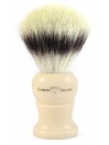 Brocha de Afeitar Edwin Jagger Punta Plata Fibra XL Marfil