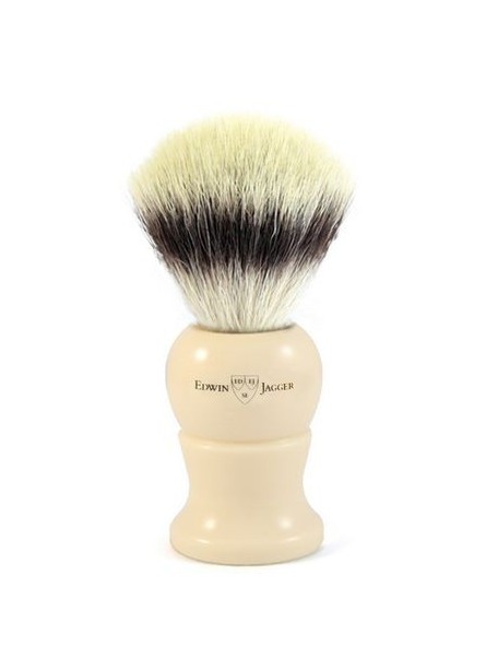 Edwin Jagger Shaving Brush Synthetic Silver Tip Ebony L