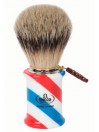 Brocha de Afeitar Tejón Punta Plata "Barber Pole" Omega