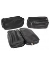 Men Leather Wash Bag Black