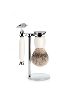 Mühle Rytmo Shaving Set Pure Badger Shaving Brush, Mach 3 Razor & Stand
