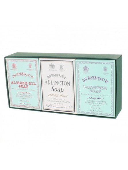 D.R. Harris Bath Soap Trio Almond, Arlington & Lavender 3 x 150g