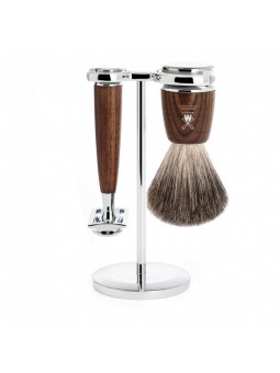  Mühle Rytmo Traditional Shaving Set Pure Badger Shaving Brush,  Safety Razor & Bowl